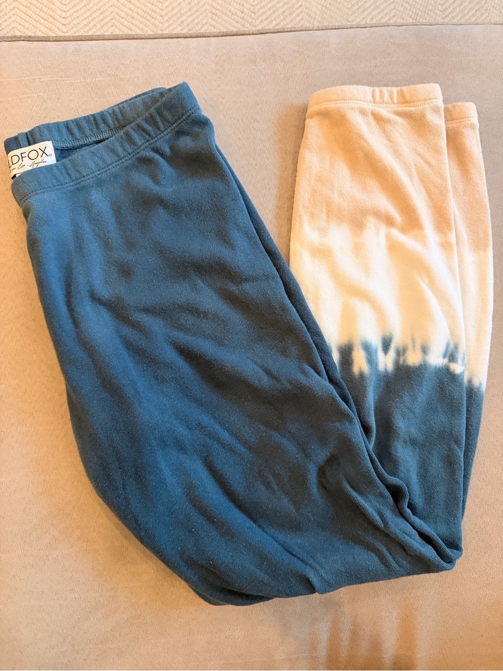 Wildfox Blue Cream Tie-Dye Sweatpants